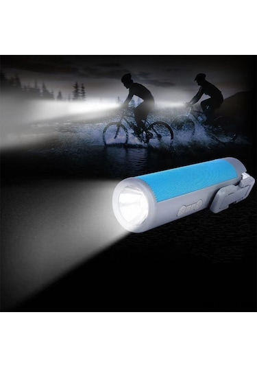 Gajeena Mavi Bluetooth Hoparlör, 5200mah Power Bank, Flaş Işık, Telefon Stantı, Uzatılabilir Selfie Çubuğu Ve Ellerden Uzak Arama Desteği