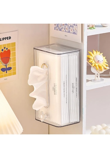 Yeşil Yumruksuz Yaratıcı Doku Kutusu Duvara Monte Kağıt Havlu Peçete Saklama Kutusu Ev Mutfak Banyo Kağıt Organizatör