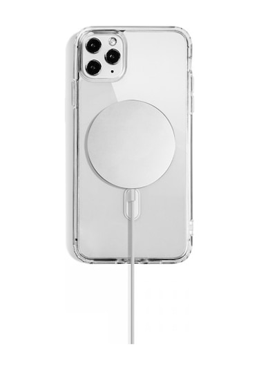 iPhone 14 Pro Kılıf Magsafe Özellikli Şeffaf Silikon Kapak