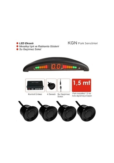 18 Mm Ekranlı Siyah Renkli Park Sensörü