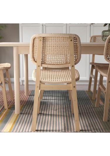 Voxlöv Ahşap Sandalye, Bambu Meridyendukkan El Dokuması Bambu 1adet