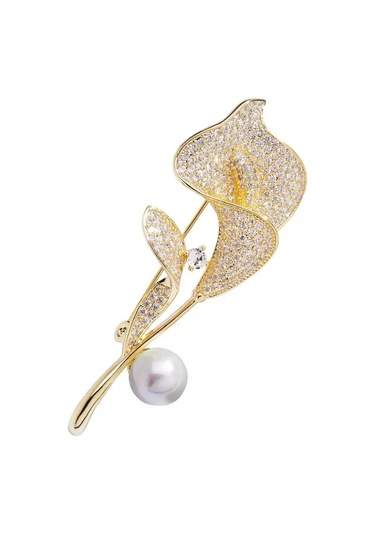 Gelişmiş Lüks 2023 Yeni Lale Çiçek Broşu Zarif Tasarım Gül Beyaz A6-2-5429 A6-2-5429 Çok Renkli