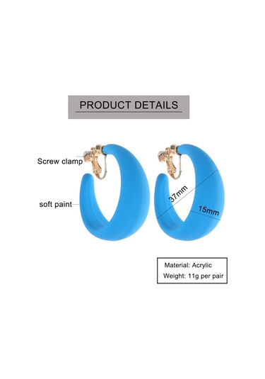 Geeksen Retro Stili Bold Açık Çemberli, Piercingsiz Kullanim, Konforlu Kanca Desenli, Pembe-altın Aksesuar Küpe Rose