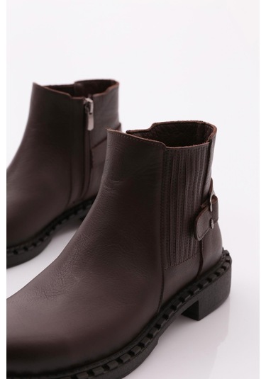 Dgn 042 Kadin Yani Tokali Klasik Bot 042-2495-R2298 Kahverengi