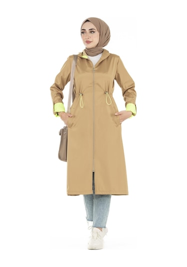 Sevitli Neon Trençkot-camel-2446-camel Camel