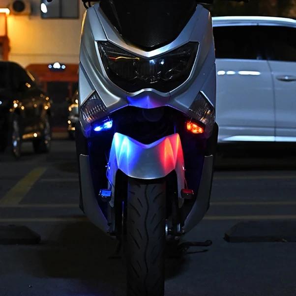 Hightower 2 Adet Kırmızı Araç Motosiklet Güneş Enerjili Led Dekoratif Emniyet Lambası Kolay Montaj