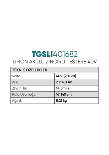 Total Zincirli Testere 40v
