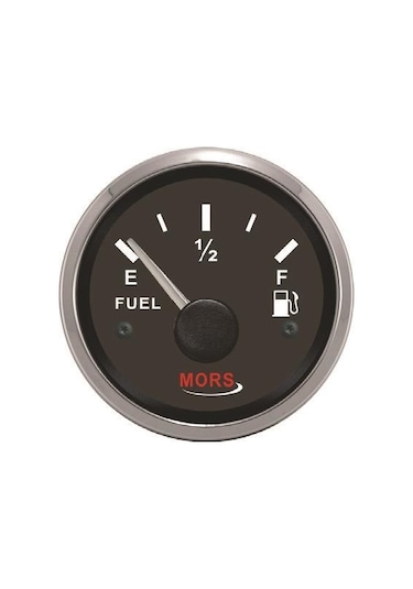 Mors Yakıt Göstergesi 12-24V Çap 55Mm Siyah