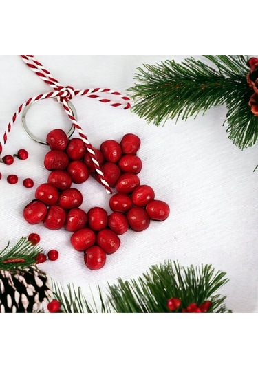 Yılbaşı Hediyesi Kırmızı Yıldız Anahtarlık Ve Kartı Yeni Yıl Hediyesi 1 Adet