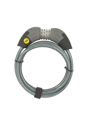 Yale YCC1/10/185/1 Standart Şifreli Kablolu Bisiklet Kilidi Gri - Siyah