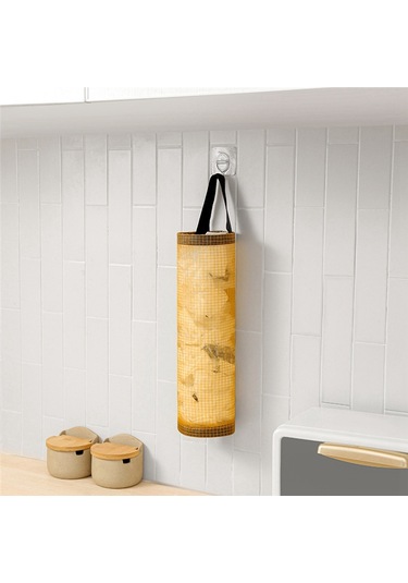 10'lu Set Mutfak Poşet Tutucu, Duvar  Monte Organizatör Black