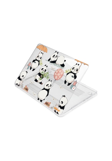 Macbook Pro 16" A2485 Panda Desenli Koruyucu Laptop Kılıfı Panda
