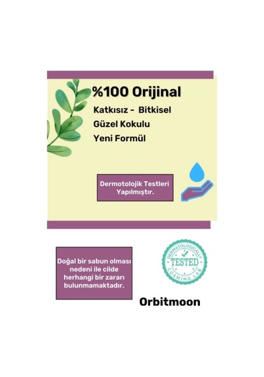 %100 Bitkisel Doğal El Yüz Saç Cilt Vücut Güzel Kokulu Orijinal Saf Lavanta Sabunu 120g - 1 Adet