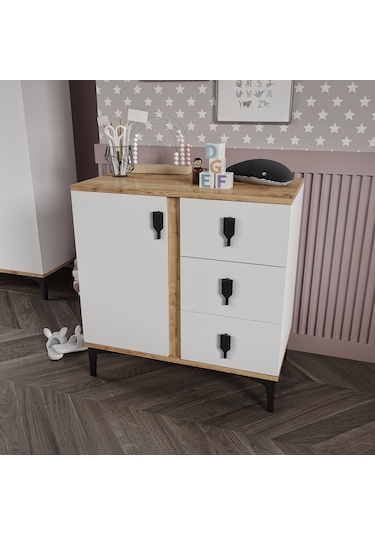 Rose Büyüyen Bebek Odası Takımı Safir Meşe Beyaz