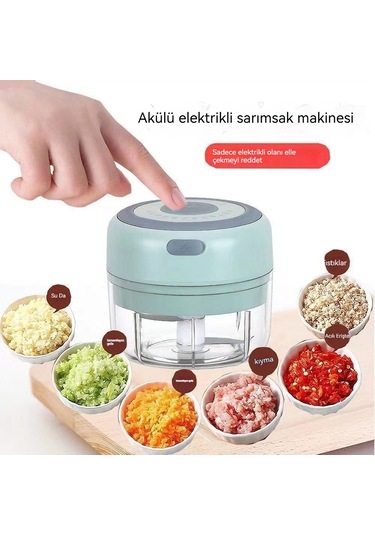 100ml Elektrikli Sarımsak Öğütücü - Kuzey Yeşili