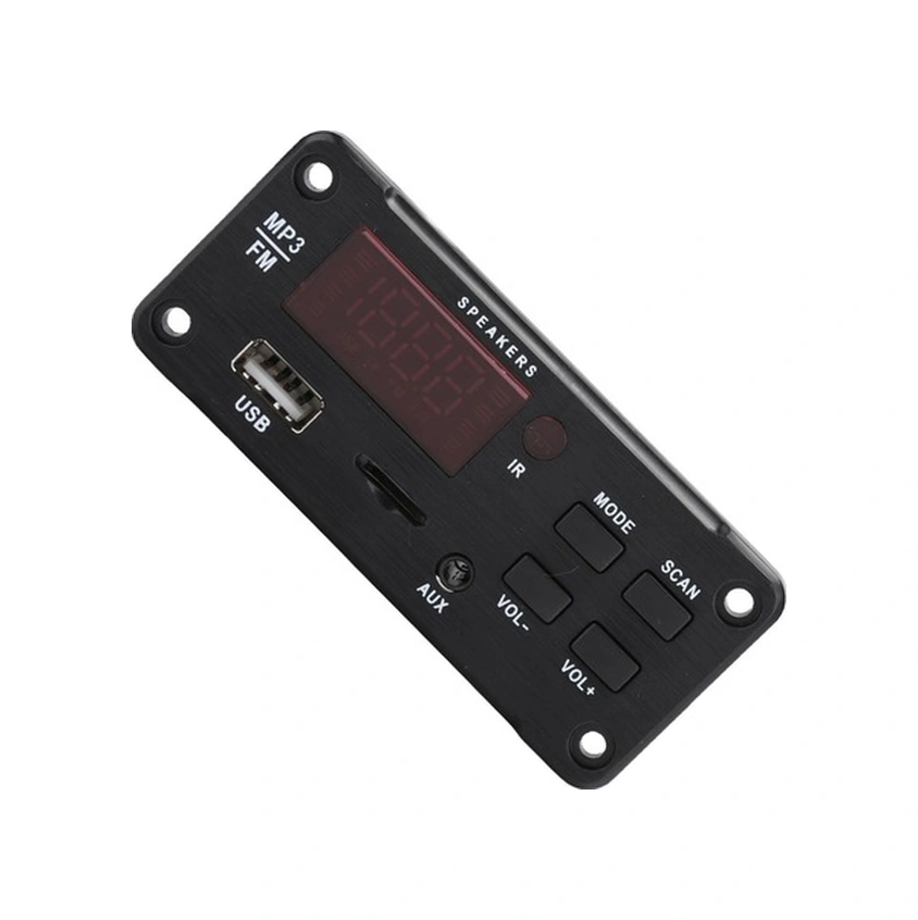 Fortunelane 12v Araç Ses Modülü Bluetooth 5.0 - Renkli Ekran, Fm Radyo, Usb/tf, Kırmızı Işık Kumanda Batarya Dahil/