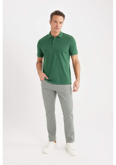 DeFacto %100 Pamuk Regular Fit Polo Yaka Kısa Kollu Basic Düz Pike Kumaş Tişört C1293AX25SPGN750 DeFacto %100 Pamuk Regular Fit Polo Yaka Kısa Kollu Basic Düz Pike Kumaş Tişört C1293AX25SPGN750
