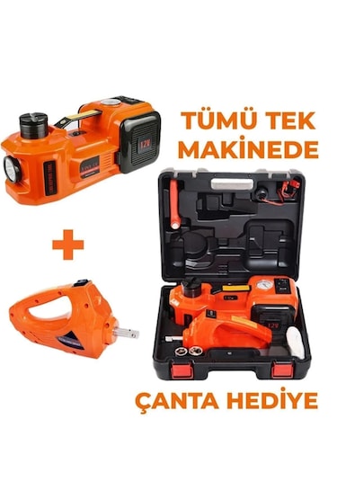 Profesyonel Çakmak Girişli Kriko,bijon,lastik Pompa Seti