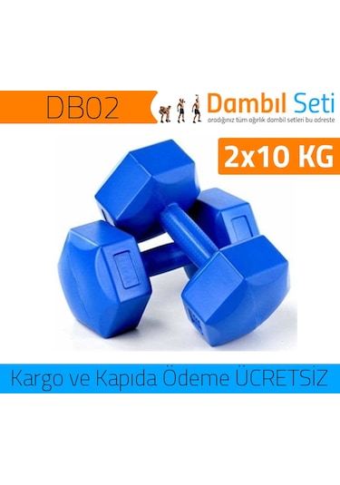 Dambıl Seti Plastik Dambıl 2x10 KG