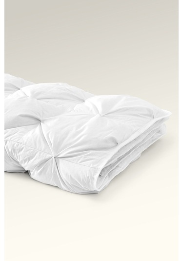 Varol El Yapımı Queen Kaz Tüyü Yorgan %90 Gıdık / %10 Sırt Tek Kişilik 155 215 Cm Beyaz