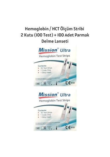 Mission Ultra Hemoglobin Hct Ölçüm Stribi 100 Test