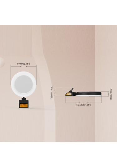 Springsun Cep Telefonu Için Kanca Tipi Selfie Işığı - 3000k-5000k Renk Sıcaklığı, &gt 95 Renk Renderlama, 600mah Pil, Taşınabilir Make-up Işığı Diğer