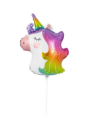 Super Prazdnik Einhorn Şeklinde 3 Adet Baloncuk, Çubuklu Balon 431057432 BEYAZ