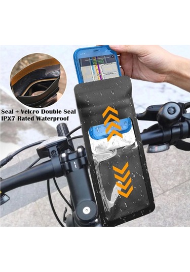 Motosiklet Bisiklet 360 Döndürülebilir Su Geçirmez Telefon Kılıfı Telefon Tutucu 4 -7.2 İnç Renkli