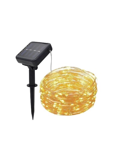 Soulader Güneş Enerjili Su Geçirmez Bakır Tel Led Dize Işıklar Dış Mekan Bahçe Veranda Aydınlatma Dekorasyonu Krem