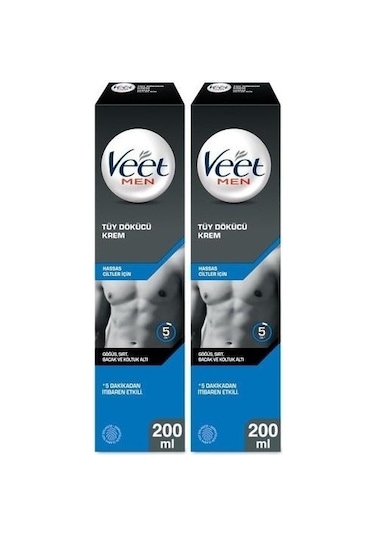 Veet Men Hassas Ciltler için Erkek Tüy Dökücü Krem  2 x 200 ML