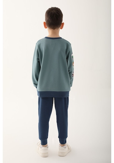 Mickey Mouse Pastel Yeşil Erkek Çocuk Eşofman Takımı