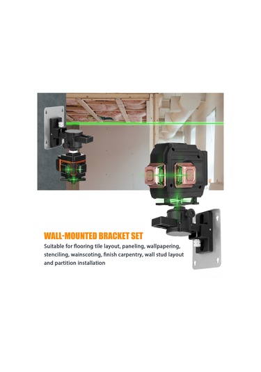 Vkemall Duvar Tipi Seviye Ayakçığı Seti: 360 Döner, 15 Hassas Ayar, Mıknatıslı Ve Demir Plakalı, Plastik+metal Malzeme