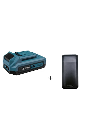 Catpower 4297 Li-ion Yedek Akü 20v 2 Ah + Akdeniz Powerbank
