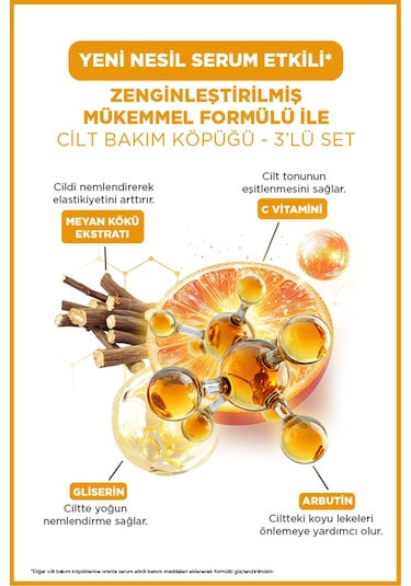 Cilt Bakım Köpüğü C Vitaminli 100ml 3'lü Set