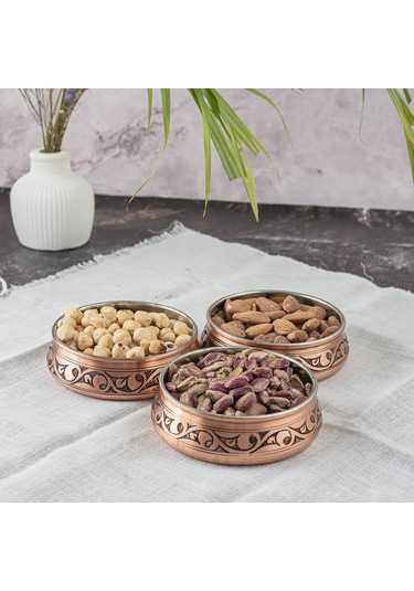 Dmt Gaziantep Bakır Kahvaltı Tabağı Seti Kahvaltı Kasesi Çerezlik Seti El Işlemesi Kutulu-tepsili Çap:11 Cm Bakır Dmt Gaziantep Bakır Kahvaltı Tabağı Seti Kahvaltı Kasesi Çerezlik Seti El Işlemesi Kutulu-tepsili Çap:11 Cm Bakır