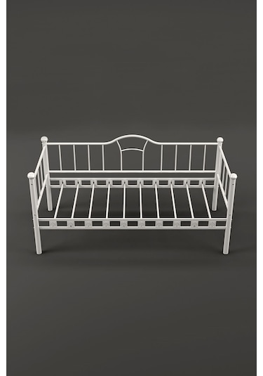Argimo Kamelya Beyaz Sedir Metal Karyola 90 x 190