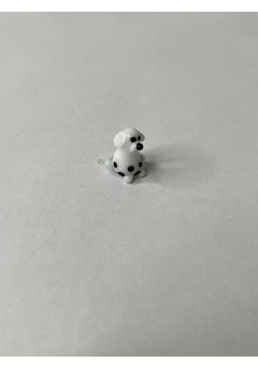 El Yapımı Mini Murano Cam Köpek Biblo A146-01