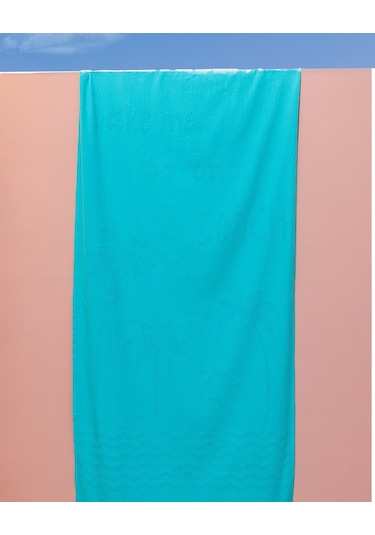 Madame Coco Fourne %100 Pamuk Plaj Havlusu - Turkuaz - 70x150 Cm 8684427222829 Yeşil