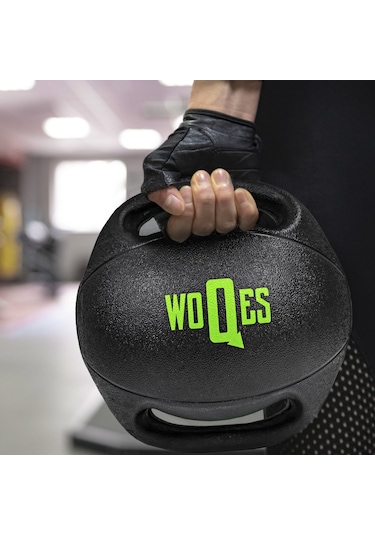 Woqes Çift Tutacaklı Slam Ball Sağlık Topu Ağırlık Topu 8KG
