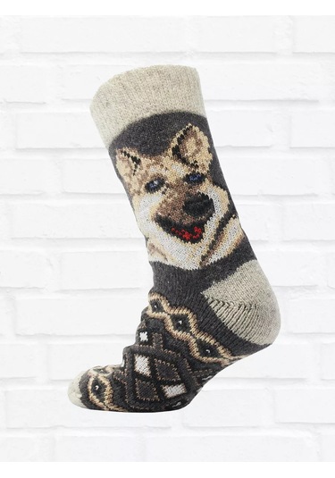 Nakın Yünlü Sıcak Kış Çorapları Hediye 3 Çift 172135150 Gri