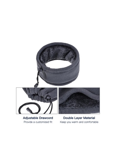 Wezone Kışın Sıcak Tutan Polar Boyunluk - Kırmızı, Bisiklet, Kayak Ve Diğer Açık Hava Aktiviteleri İçin Kırmızı