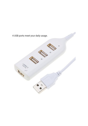 Willowhaven 4 Portlu Usb 2.0 Hub, 44cm Kablo, 480mbps Hızlı Veri Transfer, Siyah 2 Adet