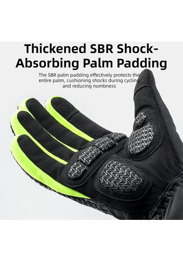 Rockbros S339 1 Çift Dokunmatik Ekran Pamuk Rüzgar Geçirmez Bisiklet Eldiveni