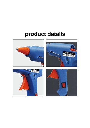 Youmex 20w Isı Kaynaklı Melt Glue Gun Seti - 30 Adet Kauçuk Çubuğu İçeren Dıy Ev Tamiri Ve El İşleri Aleti, Mavi, Avrupa Standartı 100-240v