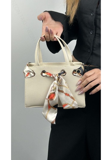 Fular Detaylı El Ve Omuz Çantası 66 Bej