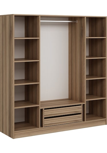 Minar Kale 180cm Giyinme Dolabı Dore Ceviz - 190cm