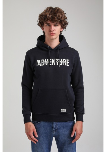 Kapüşonlu Lacivert Slim Fit Hoodie 23fwm64047 Lacivert