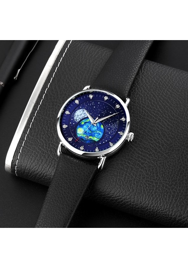 Sones Olevs 5622 Erkek Çizgi Roman Tarzı Çok İşlevli Işıklı Kuvars Saat Beyaz