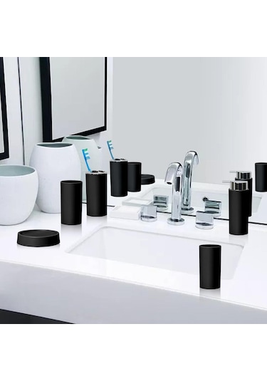 Suntek 5 Adet Banyo Aksesuarları Set Sabunluk Lüks Ofis