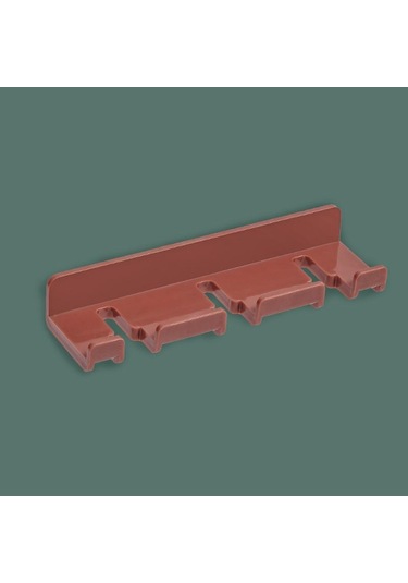 Kırmızı Duvara Monte Kendinden Yapışkanlı 3 Yuvalı Diş Fırçası Tutucu Dikişsiz Sondaj Yok Diş Fırçası Organizatör Priz Tutucular Kırmızı